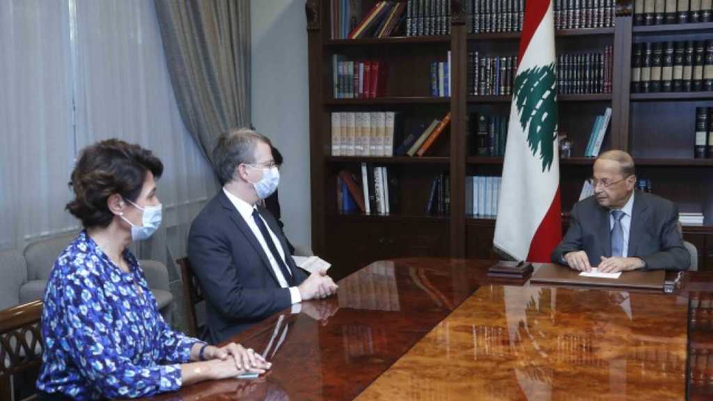 الرئيس عون استقبل موفد الرئيس الفرنسي وعرض معه العلاقات الثنائية والمساعدات والملف الحكومي