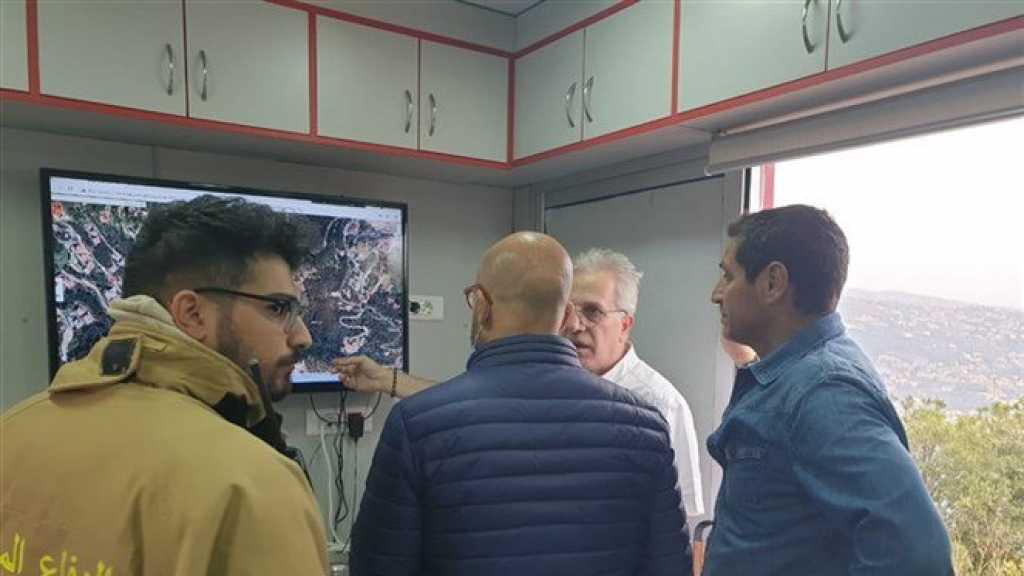 معلوف ووزير البيئة يتفقدان حرائق بيت مري