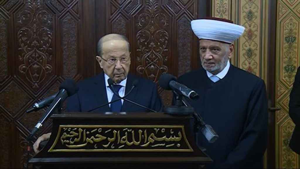الرئيس عون من دار الفتوى: لن نقبل بعدم مشاركة الطائفة السنية في الانتخابات