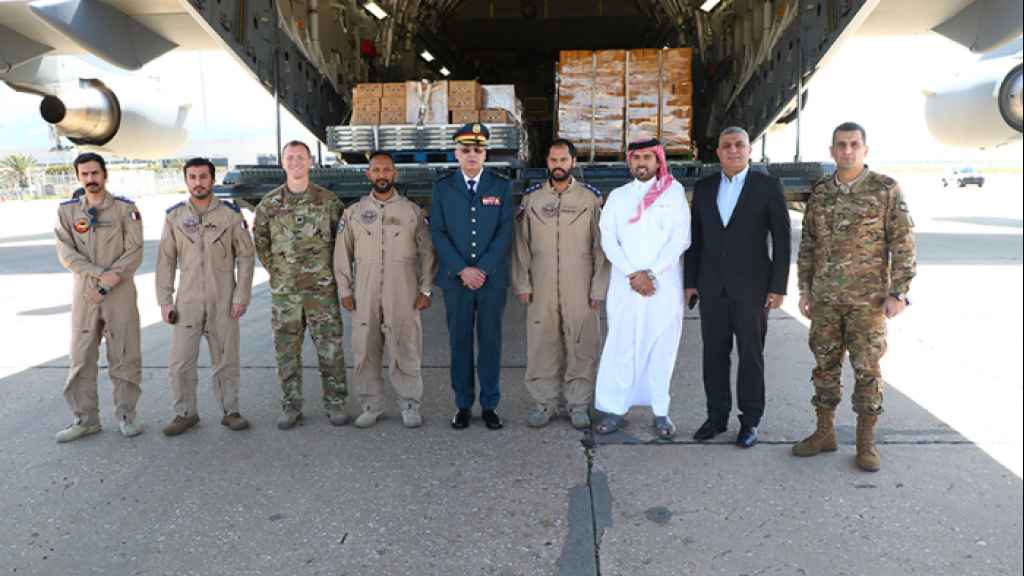 الجيش: تسلم مواد غذائية هبة من دولة قطر