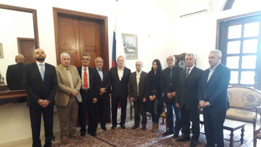 وفد من الأحزاب والقوى الناصرية يزور السفير الروسي في لبنان