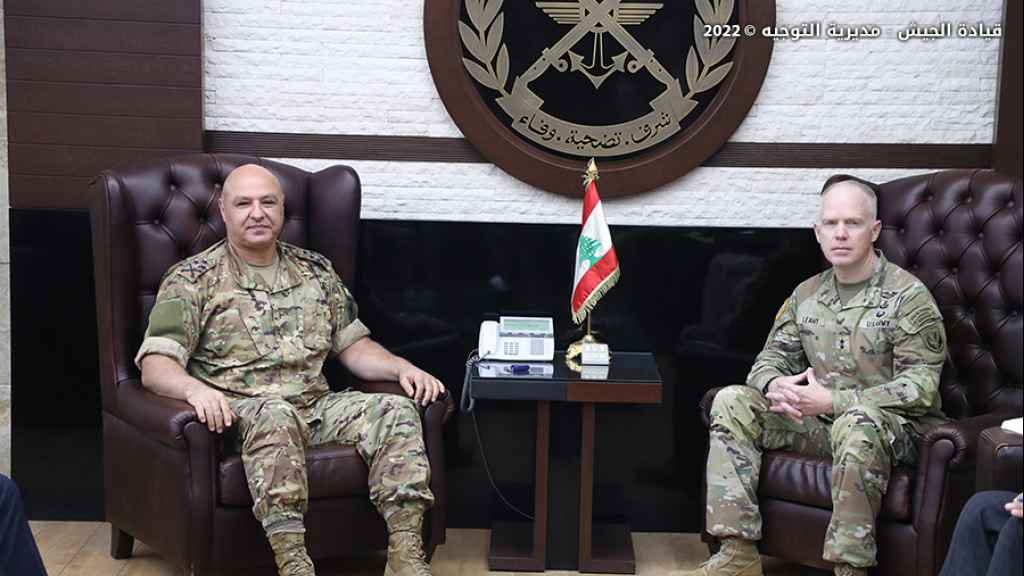 قائد الجيش استقبل قائد القوات الخاصة في القيادة الوسطى الأميركية