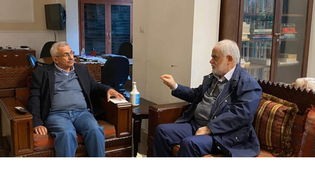 أسامة سعد استقبل أمل أبو زيد يرافقه رئيس بلدية كفرجرة