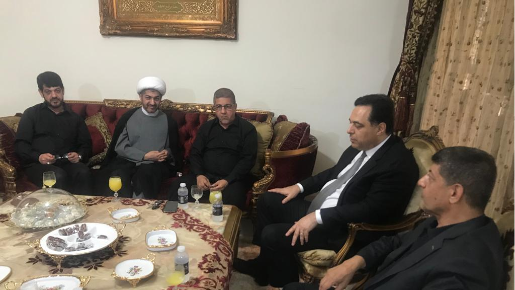 دياب زار عائلة النابلسي لتأدية واجب العزاء بالعلامة النابلسي