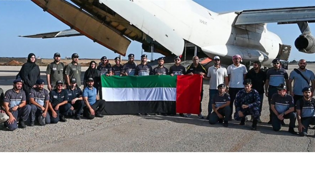فريق تحديد ضحايا الكوارث الإماراتي يصل إلى ليبيا