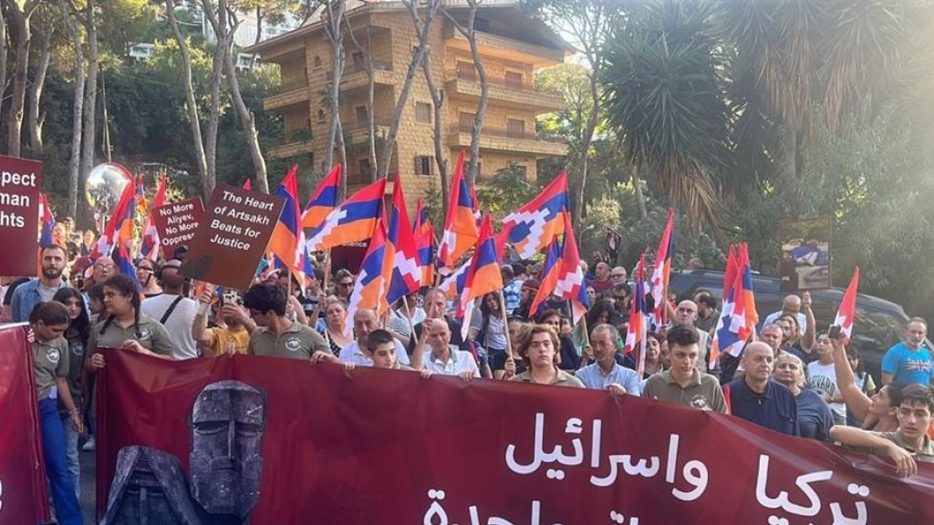 جرحى في احتجاجات بمحيط سفارة أذربيجان في بيروت!