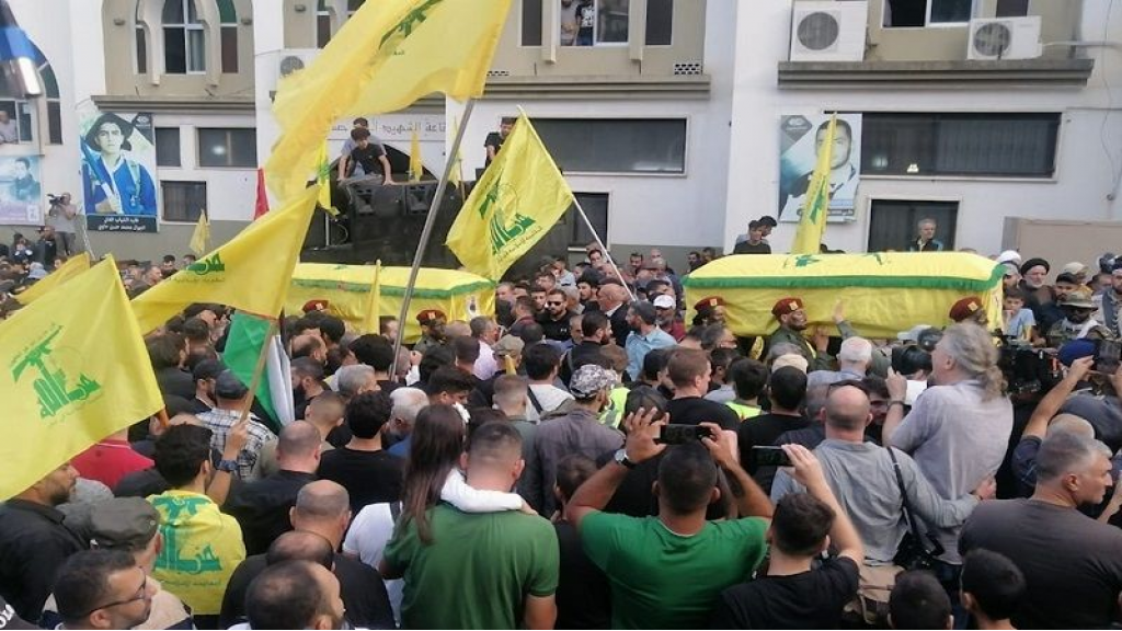 حزب الله يُشيّع شهداء العدوان الصهيوني على جنوب لبنان