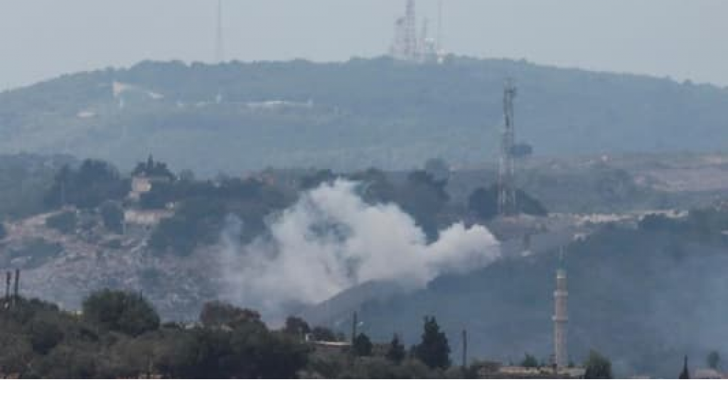 قوات العدو استهدفت بالقذائف الحارقة وادي العليق بين البستان ومروحين