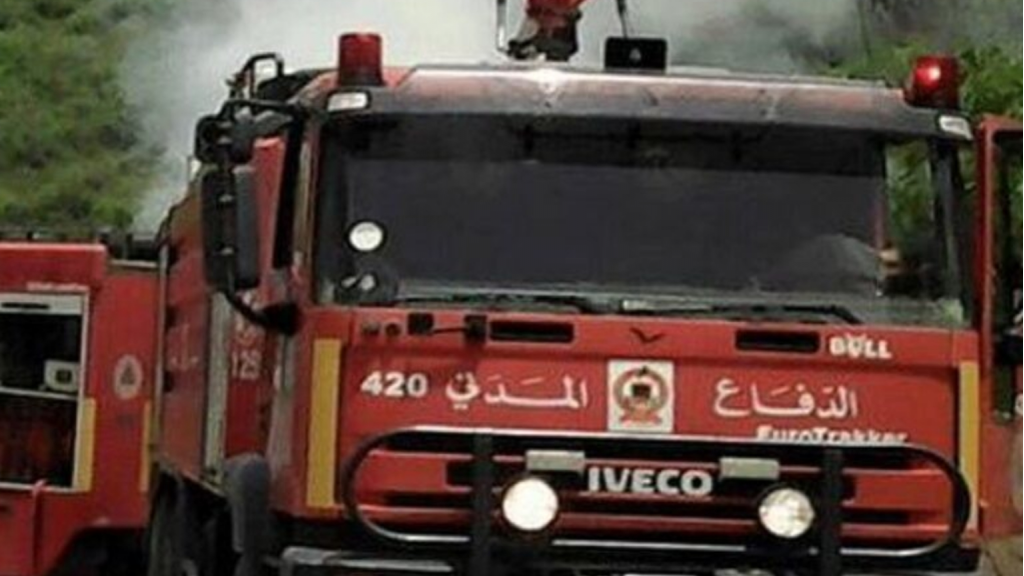 إخماد حريق في الشهابية - صور جراء اطلاق بالون حراري من طائرة معادية