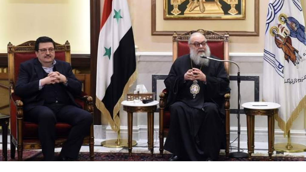 يوحنا العاشر وكهنة دمشق وريفها إلتقوا وزير الإعلام السوري