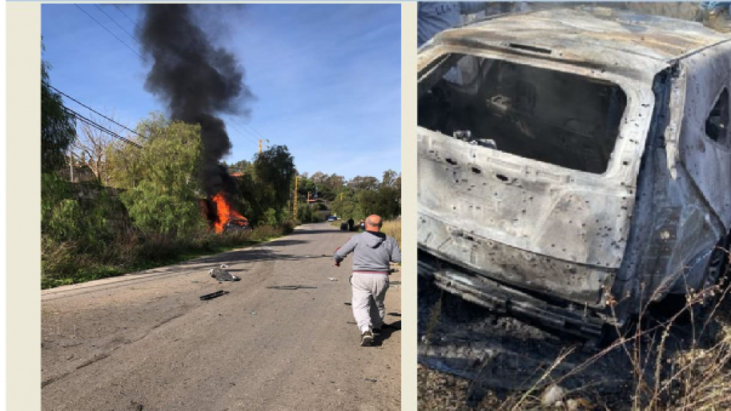 شهيدان في الغارة الاسرائيلية على سيارة في خربة سلم