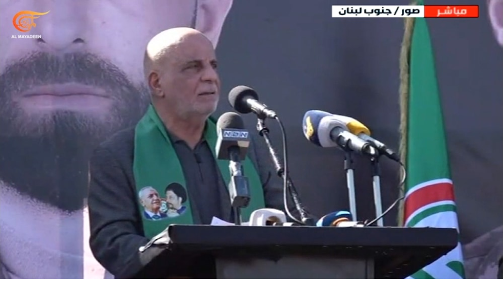 خريس للعدو في تشييع شهداء 