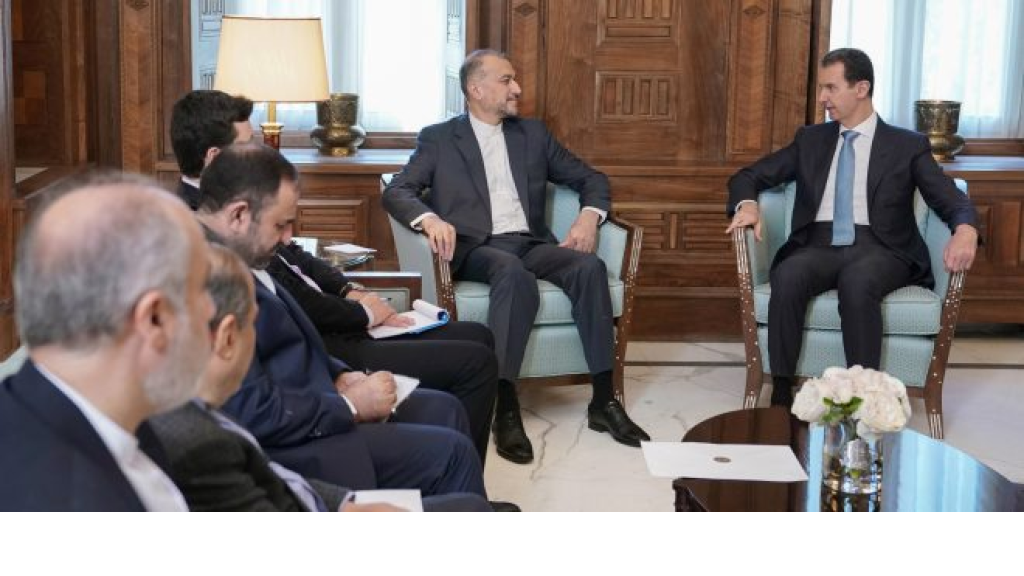 الرئيس الاسد مستقبلا عبداللهيان: سلوك اميركا حيال غزة ينذر بتوسيع الصراع