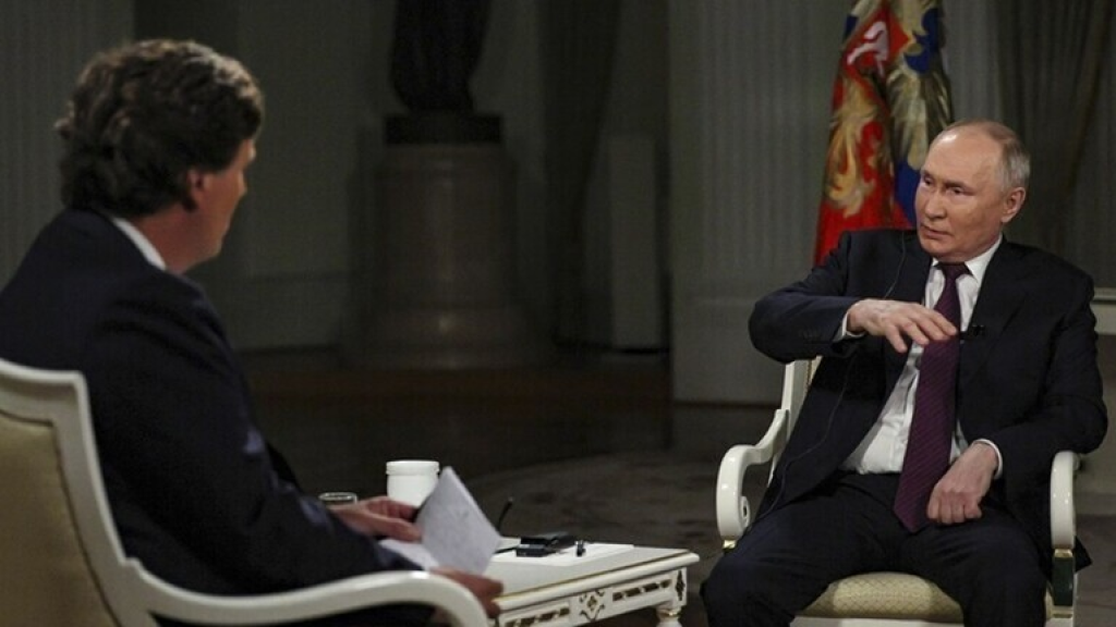 مقابلة كارلسون مع الرئيس بوتين تحقق أكثر من 200 مليون مشاهدة