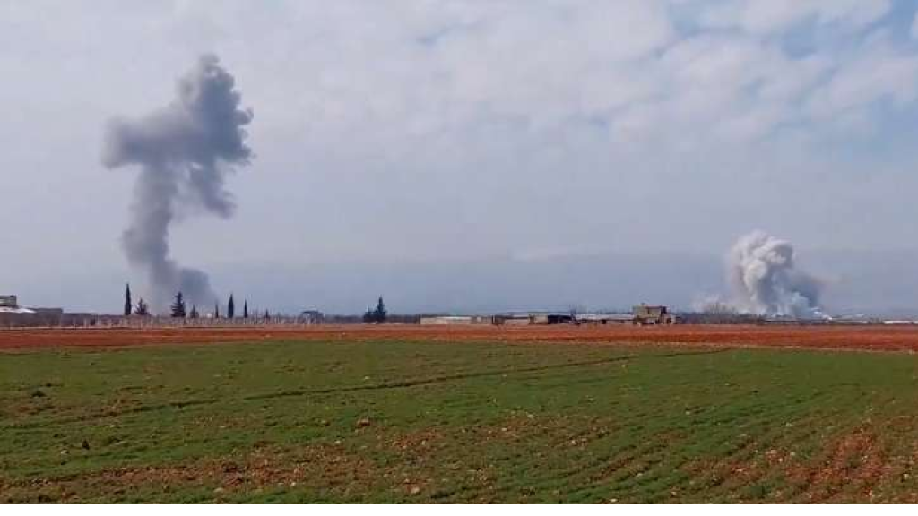 بالفيديو - غارتان إسرائيليتان استهدفتا مزرعة في منطقة عدوس بمحيط مدينة بعلبك