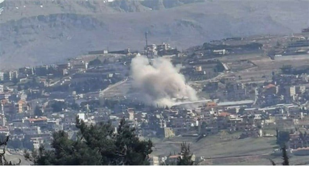 بالصورة - غارة إسرائيلية جديدة على النبي شيت في البقاع اللبناني