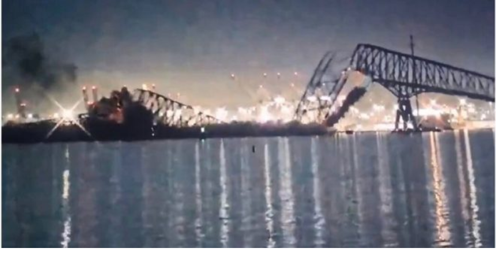 بالفيديو.. انهيار جسر في مدينة بالتيمور الأميركية!
