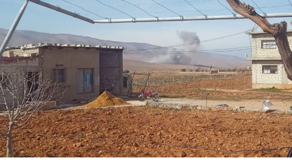 بالفيديو- غارة اسرائيلية على سهل رأس بعلبك