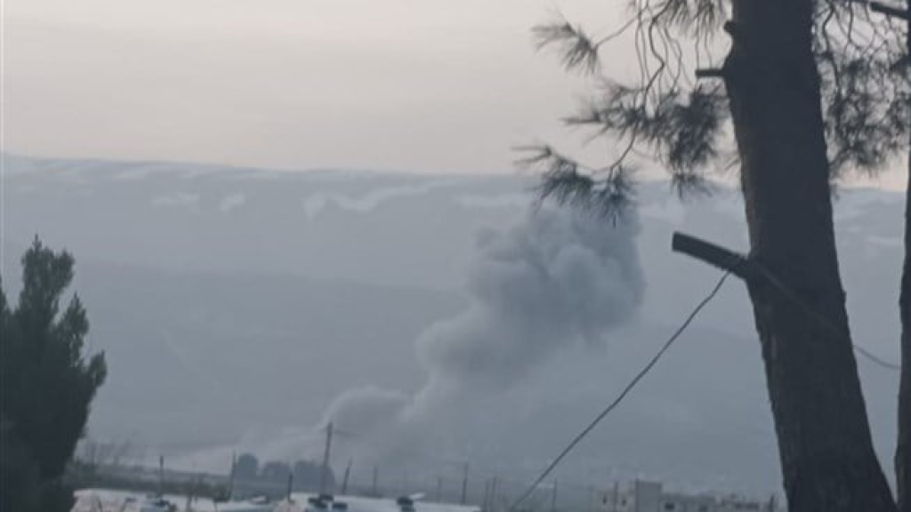 بالفيديو - غارة إسرائيلية  استهدفت سهل بوداي في البقاع الشمالي