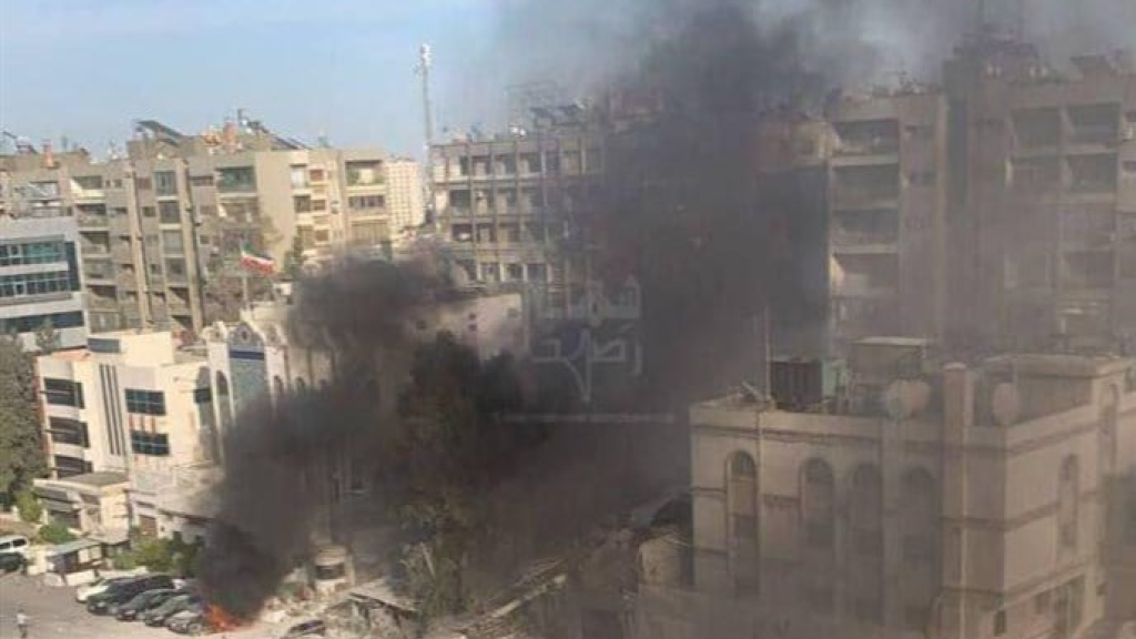 بالصور والفيديو - عدوان اسرائيلي بالقرب من السفارة الايرانية في دمشق