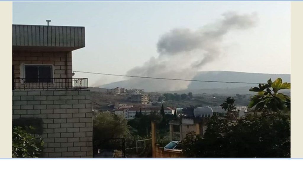 العدو يقصف محيط مستشفى ميس الجبل الحكومي ويحاول إحراق الأحراج