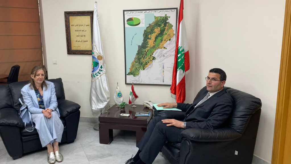 وزير الزراعة استقبل ممثلة منظمة الأغذية والزراعة للأمم المتحدة (الفاو) في لبنان