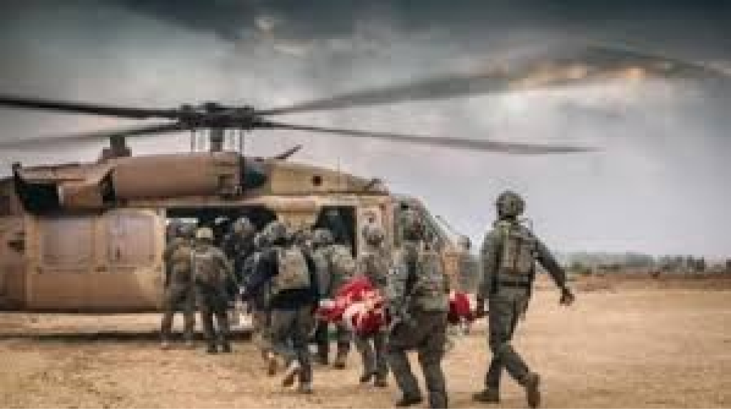 مروحية تنقل جرحى الإحتلال من رفح