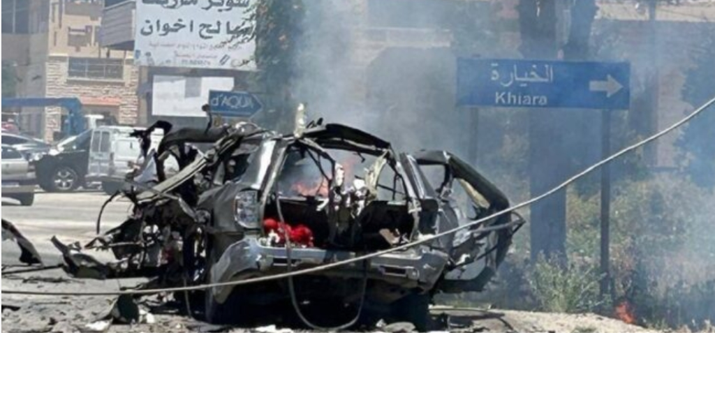 بالفيديو.. استهداف سيارة قرب الخيارة في البقاع الغربي