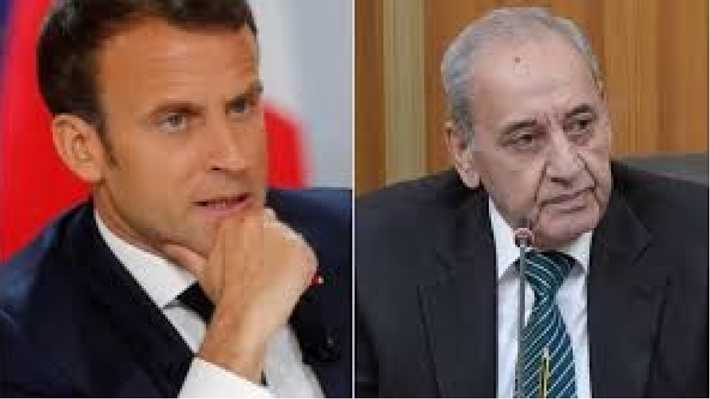 3 رسائل في اتصال ماكرون - برّي