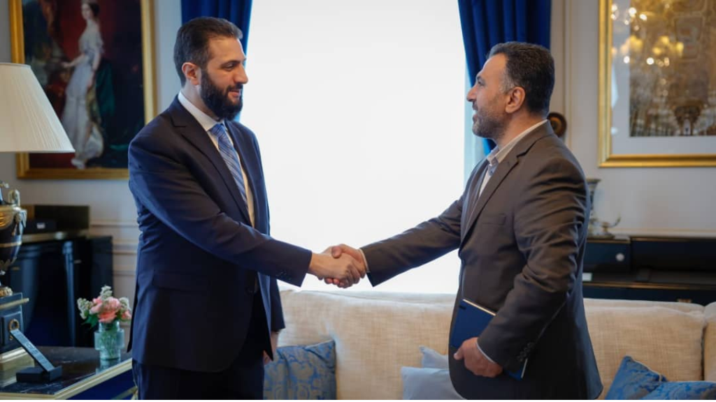 الشرع لأول مرة مع قيصر!