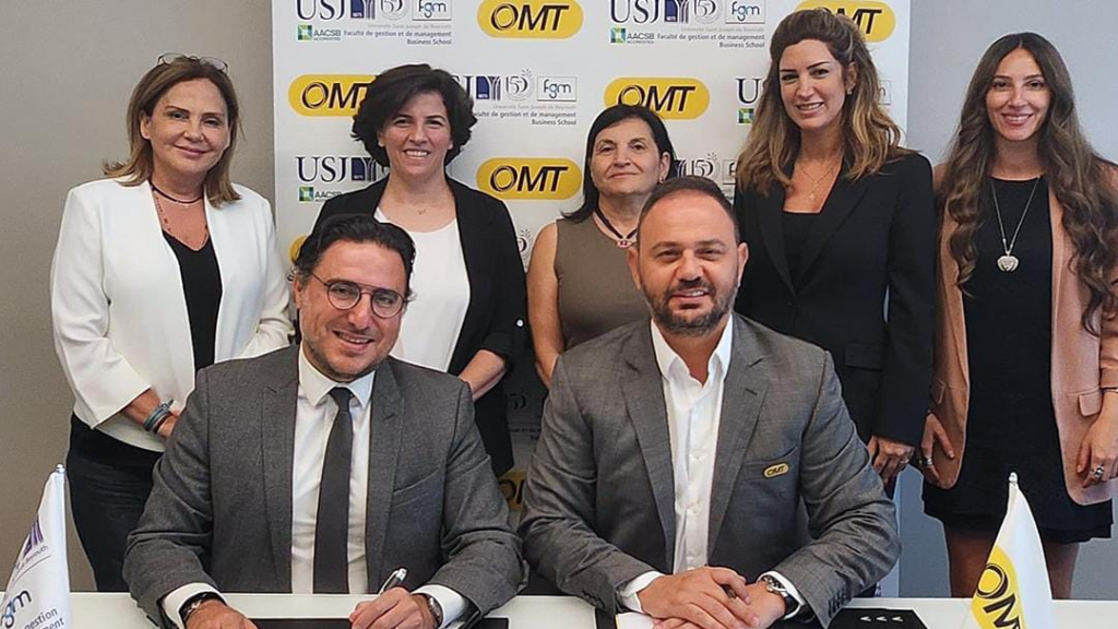 اتفاقية تعاون بين كليّة إدارة الأعمال في جامعة القديس يوسف في بيروت وOMT