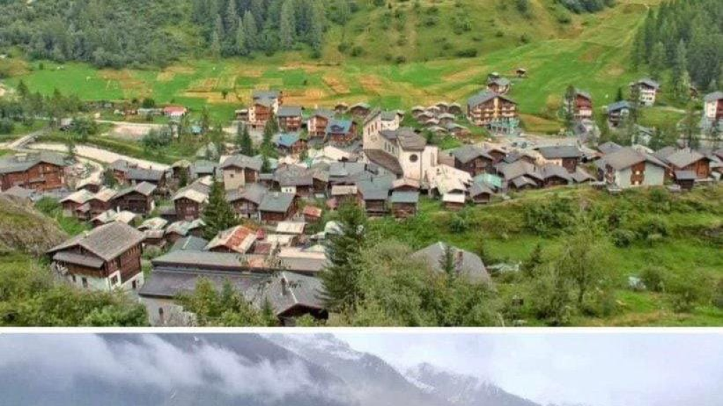 حادث بيئي غير مسبوق يبتلع بلدة في سويسرا (فيديو)