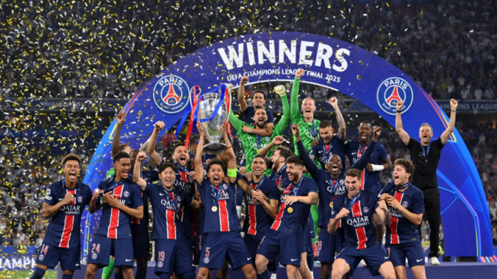 باريس سان جيرمان يقهر إنتر ميلان بخماسية ويتوج بلقب دوري أبطال أوروبا للمرة الأولى في تاريخه