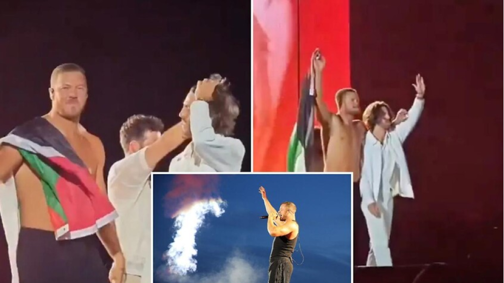نجم أمريكي يثير الجدل بعد تقبيله علم فلسطين خلال حفل ضخم في إيطاليا (فيديو)