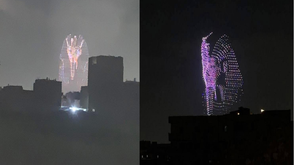 مفاجأة في سماء القاهرة.. ظهور لافت للملك الذهبي مع اقتراب الحفل التاريخي (صور+ فيديو)