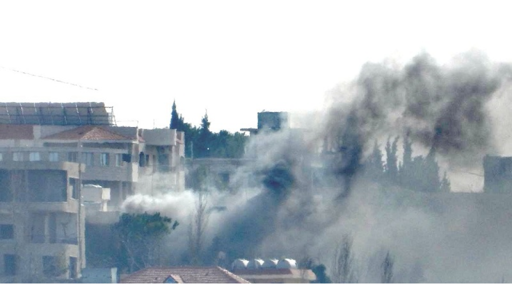 أكثر من 11 قذيفة على الاطراف الغربية لميس الجبل