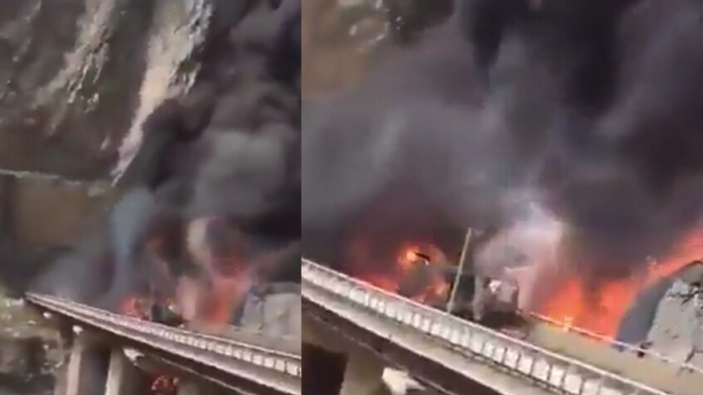 مأساة في المدينة المنورة.. عشرات القتلى الهنود في اصطدام مروع بين حافلتهم وصهريج نفط ( فيديو )