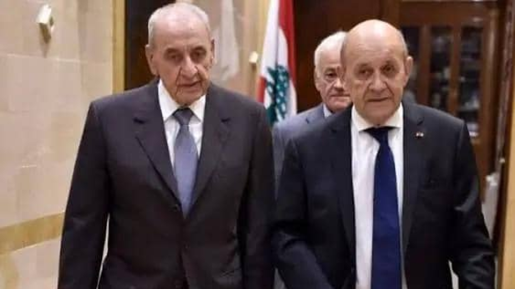 الرئيس برّي شدّد خلال لقائه لودريان على ضرورة وقف الاعتداءات “الإسرائيليّة”