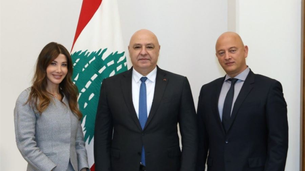 نانسي عجرم وزوجها يلتقيان الرئيس عون