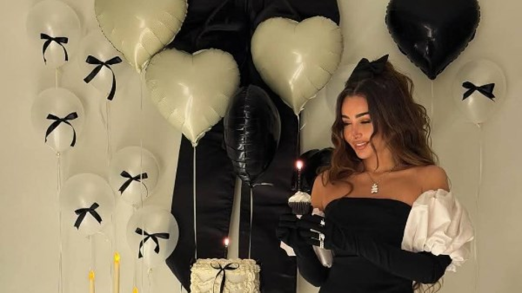 هنا الزاهد تخطف الأنظار فى عيد ميلادها بجمالها ورشاقتها