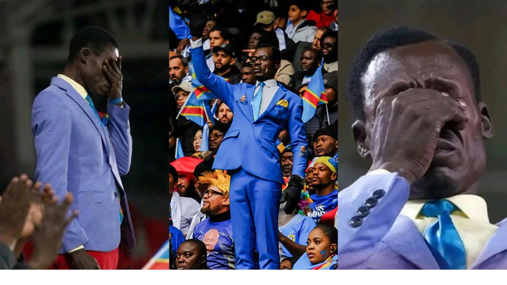 بعد أن ظل صامدا 438 دقيقة .. لحظات مؤثرة لانهيار المشجع الشهير في الكان (فيديو)