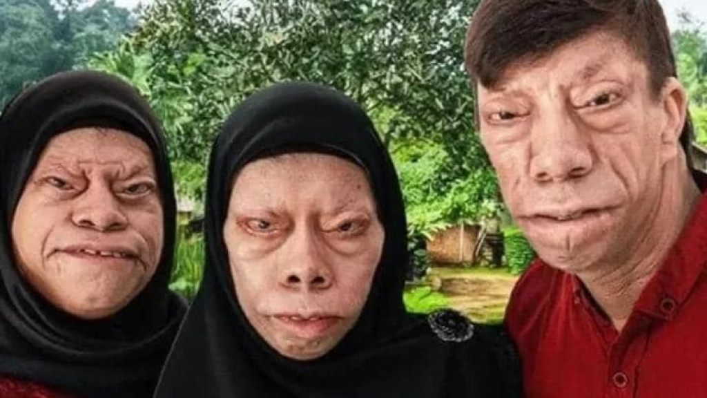 بالفيديو: عائلة إندونيسية تتحول وجوهها إلى 'سحالي'