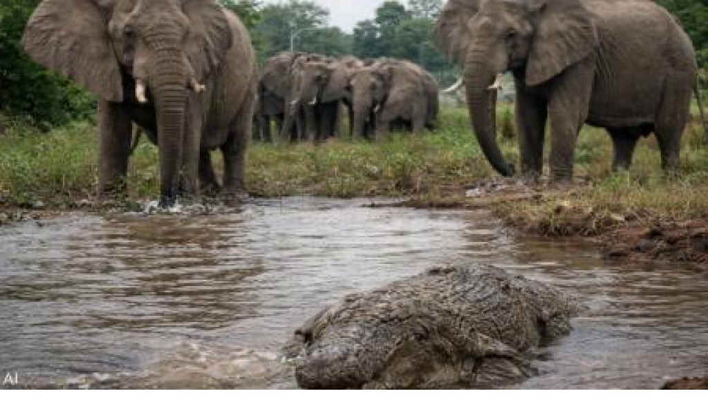 نهاية صادمة لرجل زامبي.. هرب من الأفيال فافترسه تمساح