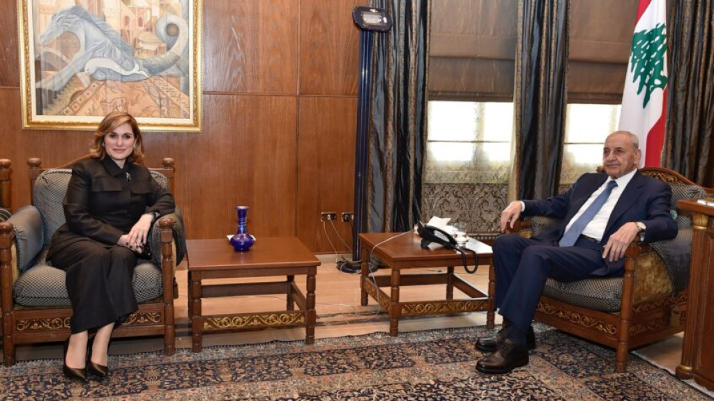 بري استقبل علاوي ووزير الصحة وغراسيا القزي