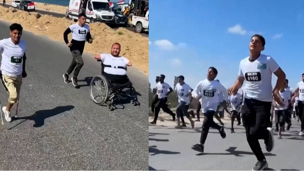 بإرادة لا تقهر شاهد كيف ركض مبتورو الأطراف في غزة بماراثون تحدي الجراح