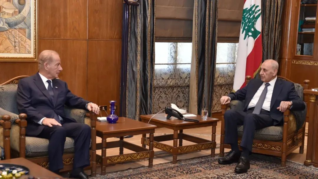 الرئيس بري استقبل السفير الأميركي وتناول اللقاء تطورات الأوضاع في لبنان والمنطقة وآخر المستجدات 