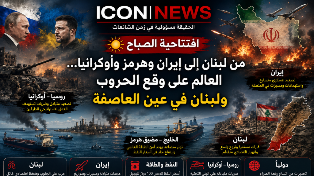 ثلاث جبهات تهز العالم: لبنان تحت النار... هرمز على صفيح ساخن... وأوكرانيا تستنزف العمق الروسي