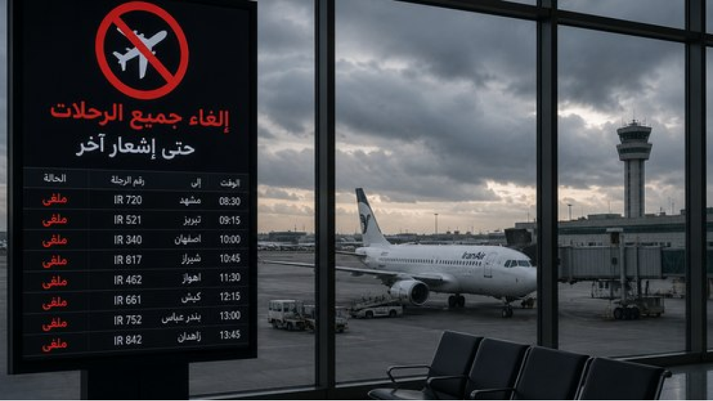 إعلام إيراني: إلغاء جميع الرحلات الجوية 