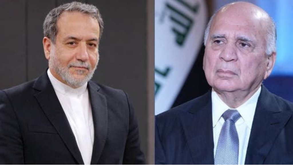 وزيرا خارجية العراق وإيران يبحثان تطورات الأوضاع بمضيق هرمز