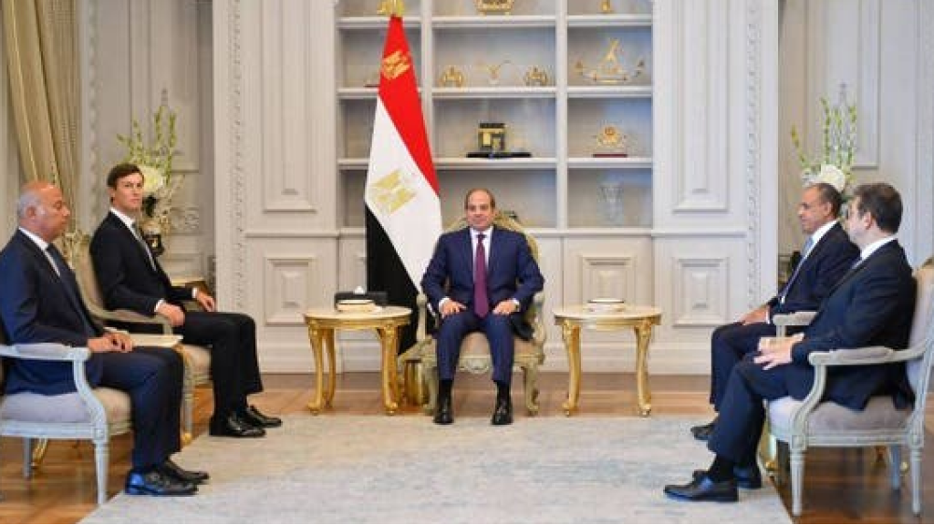 كوشنر يلتقي السيسي لبحث استقرار الشرق الأوسط وتنفيذ اتفاق غزة 